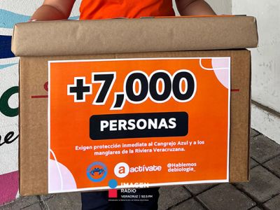 Activistas recolectan más de 7 mil firmas para proteger al cangrejo azul en Alvarado