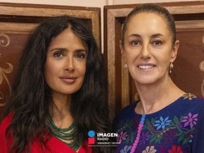 Presidenta Claudia Sheinbaum se reune con la actriz y directora Salma Hayek durante visita a Veracruz